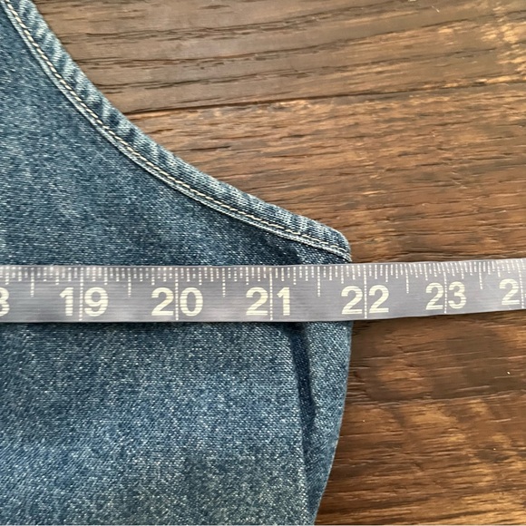 SOLD Vintage Disney store Winnie the Pooh floral embroidered denim jean dress - Picture 9 of 11